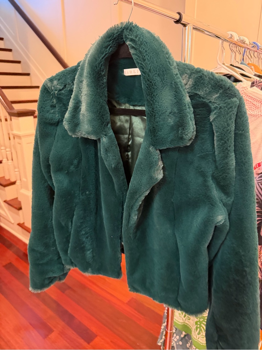 Karlie Teal Plush Teddy Jacket
